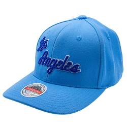 Mitchell & Ness NBA/HWC Team Ground 2.0 Classic Red Curved Snapback - Los Angeles Lakers, 1960 Logo, Blau von Mitchell & Ness