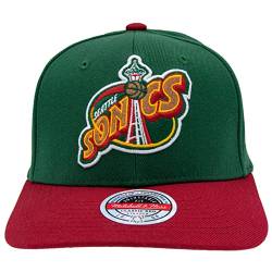 Mitchell & Ness - NBA/HWC Two Tone - Classic Red Snapback Cap, Seattle Supersonicss, Grün-Rot von Mitchell & Ness