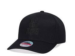 Mitchell & Ness NBA Black/Black Logo Snapback Cap Milwaukee Bucks von Mitchell & Ness