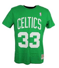 Mitchell & Ness NBA Boston Celtics Larry Bird Hardwood Classics T-Shirt Herren grün/weiß, S von Mitchell & Ness