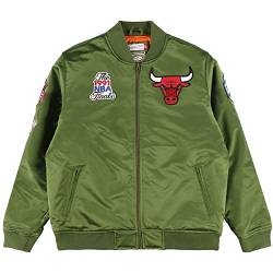 Mitchell & Ness NBA Flight Satin Bomber Jacke - Chicago Bulls, L von Mitchell & Ness