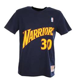 Mitchell & Ness NBA Golden State Warriors Stephen Curry Hardwood Classics T-Shirt Herren dunkelblau/Gold, M von Mitchell & Ness