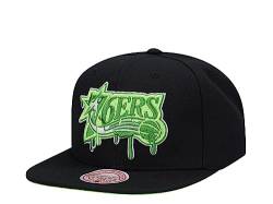 Mitchell & Ness NBA Slime Drip Snapback Cap Philadelphia 76ers Black von Mitchell & Ness