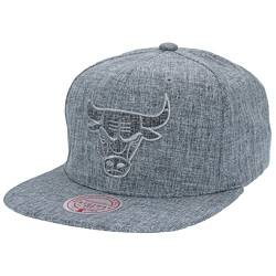 Mitchell & Ness NBA Snapback Flat Visor Chicago Bulls. Grey von Mitchell & Ness