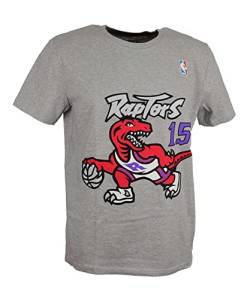 Mitchell & Ness NBA Toronto Raptors Name & Number T-Shirt - Vince Carter, Grey Heather, S von Mitchell & Ness