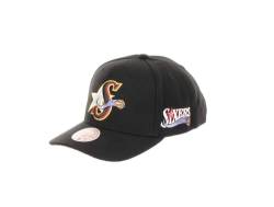 Mitchell & Ness Philadelphia 76ers NBA Icon Grail Pro Snapback Hardwood Claasic Cap Pro Crown Fit Black - One-Size von Mitchell & Ness