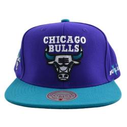 Mitchell & Ness Snapback Cap NBA Core V Chicago Bulls Purple/Teal von Mitchell & Ness