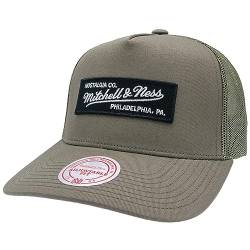 Mitchell & Ness Trucker Snapback Essential - Box Logo, Olive von Mitchell & Ness