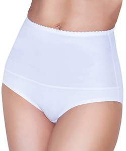 Bauchweg Unterwäsche Damen Miederslip mit Bauch-Weg-Effekt Shapewear Stark Formend Miederhose Bauch Weg Stark Formend Slip Große Größen (XXXXXL, Weiß) von Mitex