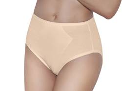 Bauchweg Unterwäsche Damen Miederslip mit Bauch-Weg-Effekt Shapewear Stark Formend Miederhose Slip Hochzeitsdessous (L, Beige) von Mitex