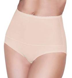 Damen figurenformend Miederslip mit Bauch-Weg-Effekt Stark Formend Miederpants Miederslip Damen Unterwäsche Große Größen (M, Beige) von Mitex