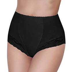 Damen figurenformend Miederslip mit Bauch-Weg-Effekt Stark Formend Miederpants Miederslip Damen Unterwäsche Große Größen (XXL, Schwarz) von Mitex