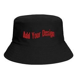 Eimer-Style Cap selber gestalten mit Fototext für Männer und Frauen schwarz, Schwarz , One size von Miujonvy