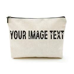Multifunktionale Reisetasche, Gestalten Sie Ihren eigenen Text, beste Freundin, Geschenk für Frauen, Make-up-Tasche, beige, Einheitsgröße von Miujonvy