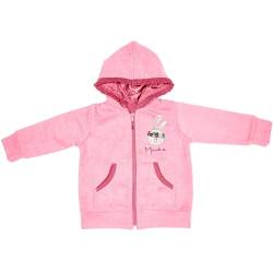 Miuko Kapuzenjacke für Mädchen rosa, Hoodie-Jacke, Sweatjacke, Kapuzenpullover mit Reißverschluss, 100% Baumwolle 74 80 86 92 98 104 110 116 122 128 (DE/NL/SE/PL, Numerisch, 122, 128, Regular, rosa) von Miuko