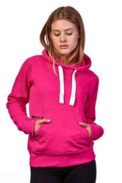 Mivaro Damen Pullover mit Kapuze, Warmer und Dicker Hoodie, Kapuzenpullover in Uni-Farben, Größe:M, Farbe:Pink von Mivaro