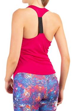 Mivaro Damen Sport Tank Top Basic Sport-Shirt für Fitness, Funktionstop, Größe:L, Farbe:Pink von Mivaro