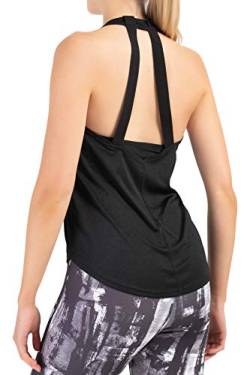 Mivaro Damen Sport Tank Top Basic Sport-Shirt für Fitness, Tanktop atmungsaktiv, Größe:XS, Farbe:Schwarz von Mivaro