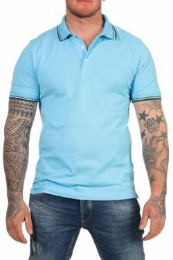 Mivaro Herren Poloshirt T-Shirt Hemd Kurzarm Freizeit Shirt Übergrößen, Größe:3XL, Farbe:Türkis von Mivaro