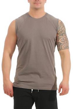 Mivaro Herren Shirt ohne Ärmel - Tank-Top - Muscle Shirt - Muskelshirt - Achselshirt - T-Shirt ohne Arm, Größe:S, Farbe:Anthrazit von Mivaro