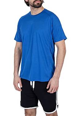 Mivaro Herren Sportshirt, Laufshirt Atmungsaktiv, Trainingsshirt für Männer, Größe:M, Farbe:Blau von Mivaro