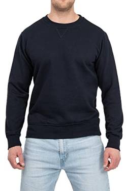 Mivaro Herren Sweatshirt ohne Kapuze, einfabrig, Größe:3XL, Farbe:Dunkelblau von Mivaro
