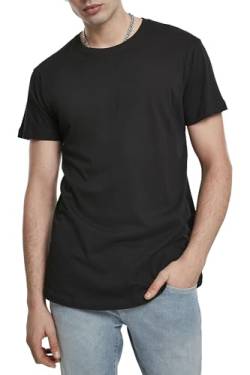 Mivaro Herren T-Shirt extra lang geschnitten, Longshirt für große und schlanke Männer, Größe:S, Farbe:Schwarz von Mivaro