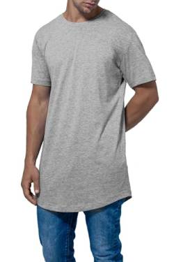 Mivaro Herren T-Shirt extra lang geschnitten, Longshirt für große und schlanke Männer, Größe:XL, Farbe:Grau meliert von Mivaro