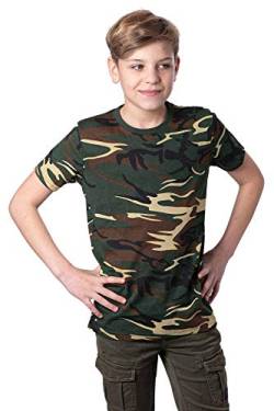 Mivaro Jungen T Shirt Camouflage, Größe:122/128, Farbe:Camouflage von Mivaro