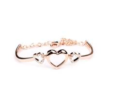 Miya Armband Damen Infinity Armband Silber 925 Damen Zirkonia Rosegold Herzen von Miya