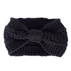 Miya Elegant Strick-Kopfband, warmes Strick Stirnband für Mädchen, Damen Haarband Geknotete Stirnband, Kopfband (Schwarz) von Miya