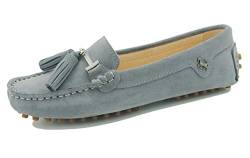 Miyoopark Damen Sommer Mokassins Loafer Schuhe mit Nappa Grau EU 38 von Miyoopark