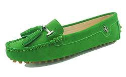 Miyoopark Damen Sommer Mokassins Loafer Schuhe mit Nappa Grün EU 37 von Miyoopark