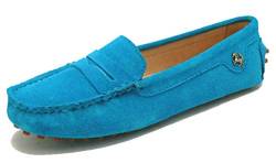 Miyoopark Sommer Damen Mokassin Schuhe Leicht Loafers Slipper Blau EU 39 von Miyoopark