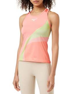 Mizuno Damen Bedruckter Tank T-Shirt, Candy Coral, M von Mizuno