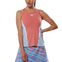 Mizuno Damen Bedrucktes Tanktop Tennis Shirt, Rosa (Tea Rose), S von Mizuno