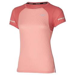 Mizuno Damen Dryaeroflow Tee T-Shirt, Apricot Blush, Small von Mizuno