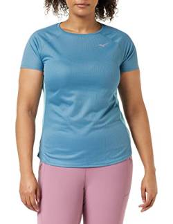 Mizuno Damen Dryaeroflow Tee T-Shirt, Copen Blue, XS von Mizuno