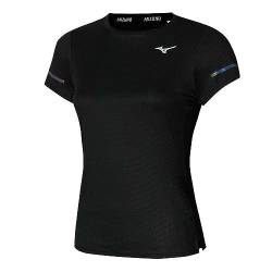 Mizuno Damen Dryaeroflow Tee T-Shirt, Schwarz, M von Mizuno