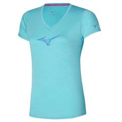 Mizuno Damen Impulse Core Rb Tee T-Shirt, Antigua Sand, M von Mizuno