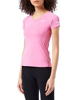 Mizuno Damen Sun Protect Tee T-Shirt, Wilde Orchidee, Large von Mizuno