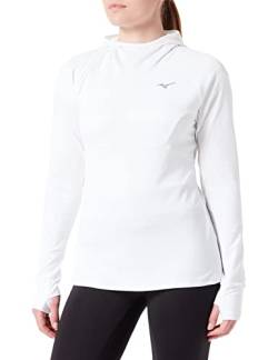 Mizuno Damen Warmalite Hooded Ls Hoodie, weiß, L von Mizuno