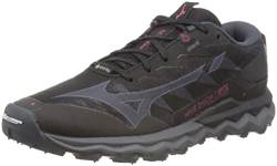 Mizuno Damen Wave Daichi 7 GTX Traillaufschuh, Schwarze Irong Granatrose, 42.5 EU von Mizuno