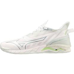 Mizuno Damen Wave Mirage 5 (W) Leichtathletik-Schuh, Weiß/Grün (White Glacial Ridge Patinagreen), 42.5 EU von Mizuno