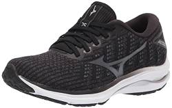 Mizuno Damen Wave Rider 25 Laufschuh, Waveknit-Schwarz/Onyx, 44 EU von Mizuno