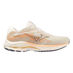 Mizuno Damen Wave Rider 27 (W) Laufschuhe, Mehrfarbig (Snow White Nightshadow Blue Coral Reef), 42 EU von Mizuno