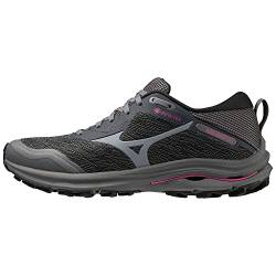 Mizuno Damen Wave Rider GTX Straßen-Laufschuh, Iron Gate/Nimbus Cloud/Fuchsia Fedora, 40.5 EU von Mizuno