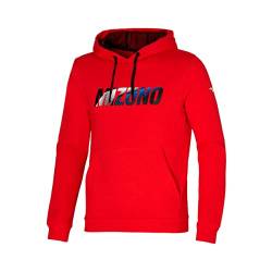 Mizuno Herren Hoodie Kapuzen-Sweatshirt, Feuerrot, M von Mizuno