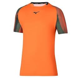 Mizuno Herren Release Shadow Tee T-Shirt, Vibrant Orange, XL von Mizuno