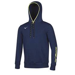 Mizuno Herren Sweat Hoodie Pullover, Marineblau, XXL von Mizuno